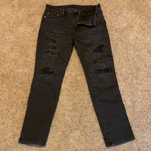 American eagle slim black washout jean